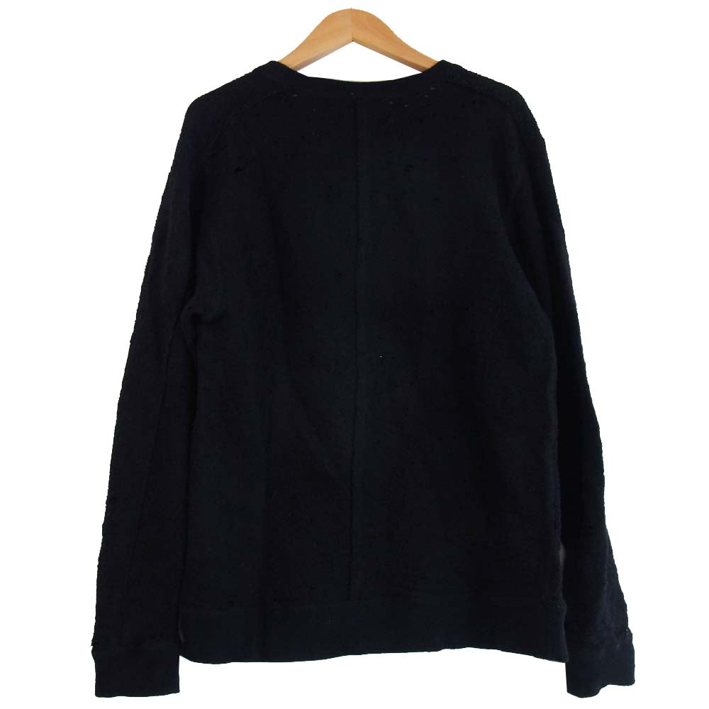 junhashimoto ジュンハシモト 1101910024 ANA CREW SWEAT SHT ダメージ加工 スウェット ブラック系 4【中古】