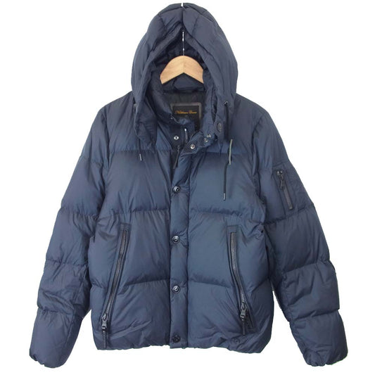nano universe ナノユニバース 668-9214001 西川ダウン G2 フード ダウン ジャケット ネイビー系 L【中古】