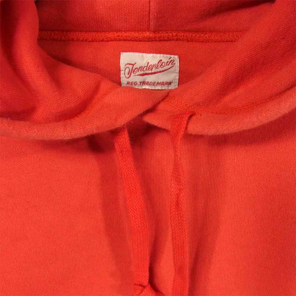 TENDERLOIN テンダーロイン T-PARKA UNEMPLOYED ロゴ スウェット プルオーバー パーカー コットン 日本製 レッド系 M【中古】