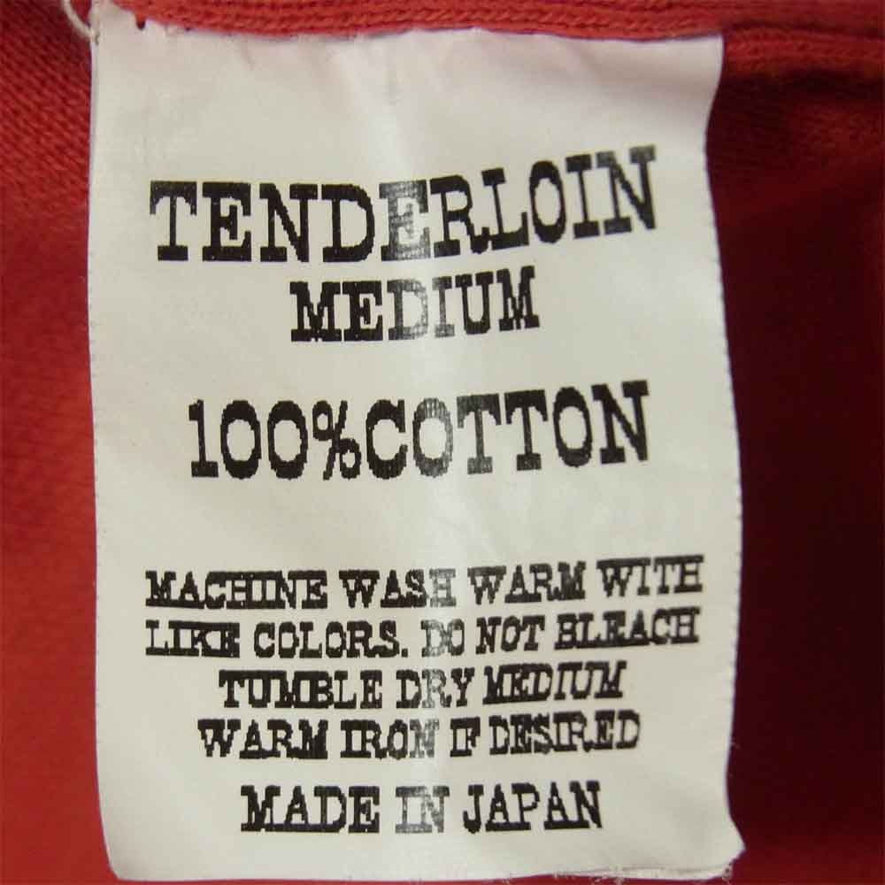TENDERLOIN テンダーロイン T-PARKA UNEMPLOYED ロゴ スウェット プルオーバー パーカー コットン 日本製 レッド系 M【中古】