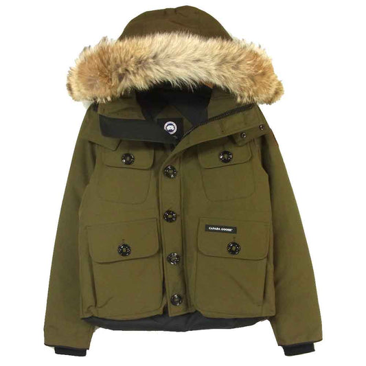 CANADA GOOSE カナダグース 2301JM 国内正規品 RUSSELL PARKA ラッセル パーカ ダウン ジャケット カーキ系 XS【極上美品】【中古】