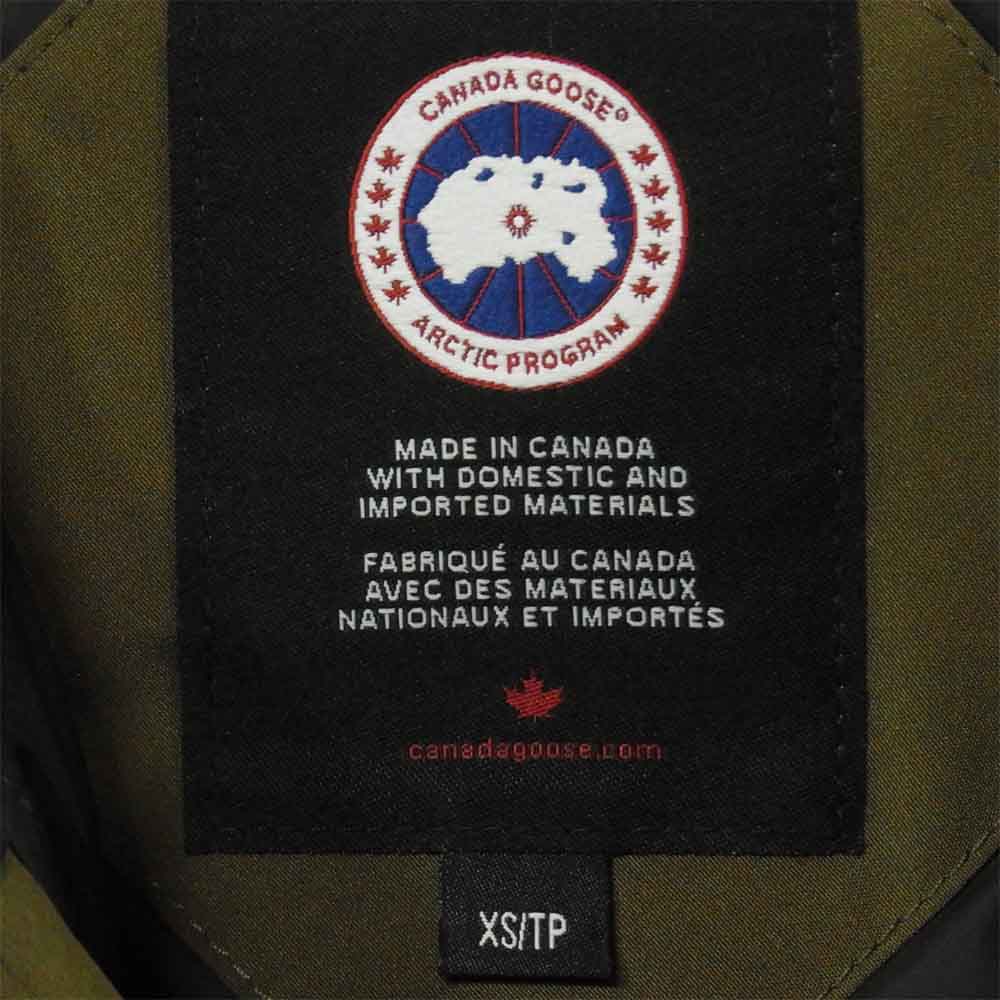 CANADA GOOSE カナダグース 2301JM 国内正規品 RUSSELL PARKA ラッセル パーカ ダウン ジャケット カーキ系 XS【極上美品】【中古】