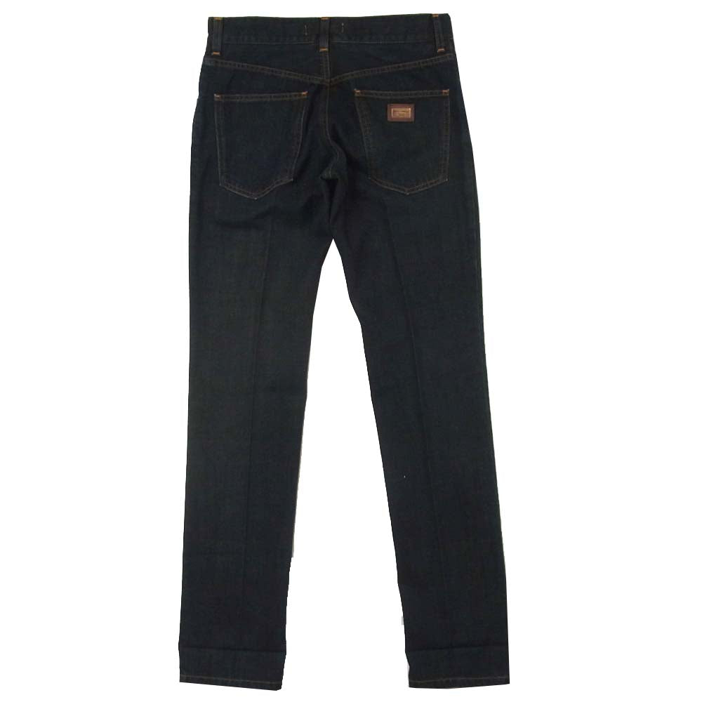 DOLCE&GABBANA ドルチェアンドガッバーナ G3PQLP ロゴプレート デニム パンツ インディゴブルー系 44【新古品】【未使用】【中古】