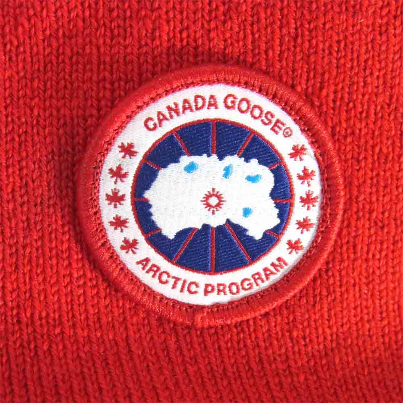 CANADA GOOSE カナダグース 5116M Standard Toque スタンダード トーク ニット キャップ レッド系【美品】【中古】