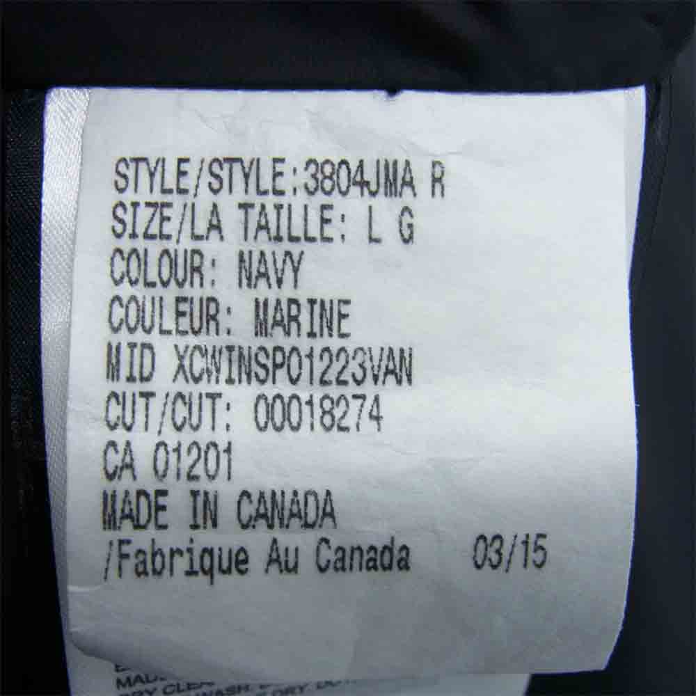 CANADA GOOSE カナダグース 3804JMA MACMILLAN PARKA マクミラン パーカ ダウン ジャケット ネイビー系 L【美品】【中古】