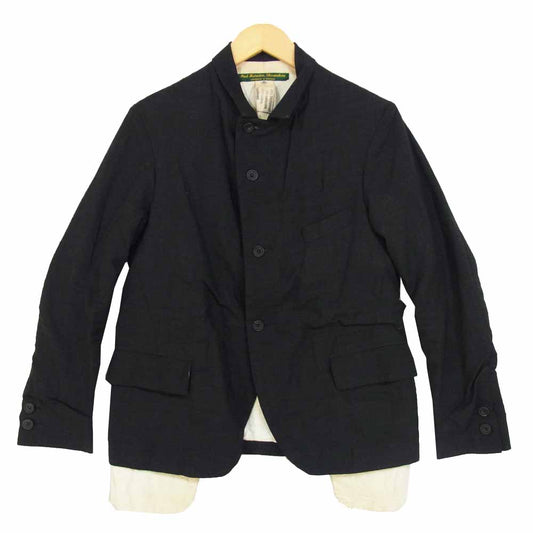 Paul Harnden ポールハーデン Men's Blazer Jacket カシミヤ混ウール グレンチェック ブレザー ジャケット ブラック系 XS【中古】