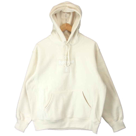 Supreme シュプリーム 20AW Cross Box Logo Hooded Sweatshirt Natural ボックスロゴ フーディー スウェット ベージュ系 S【新古品】【未使用】【中古】