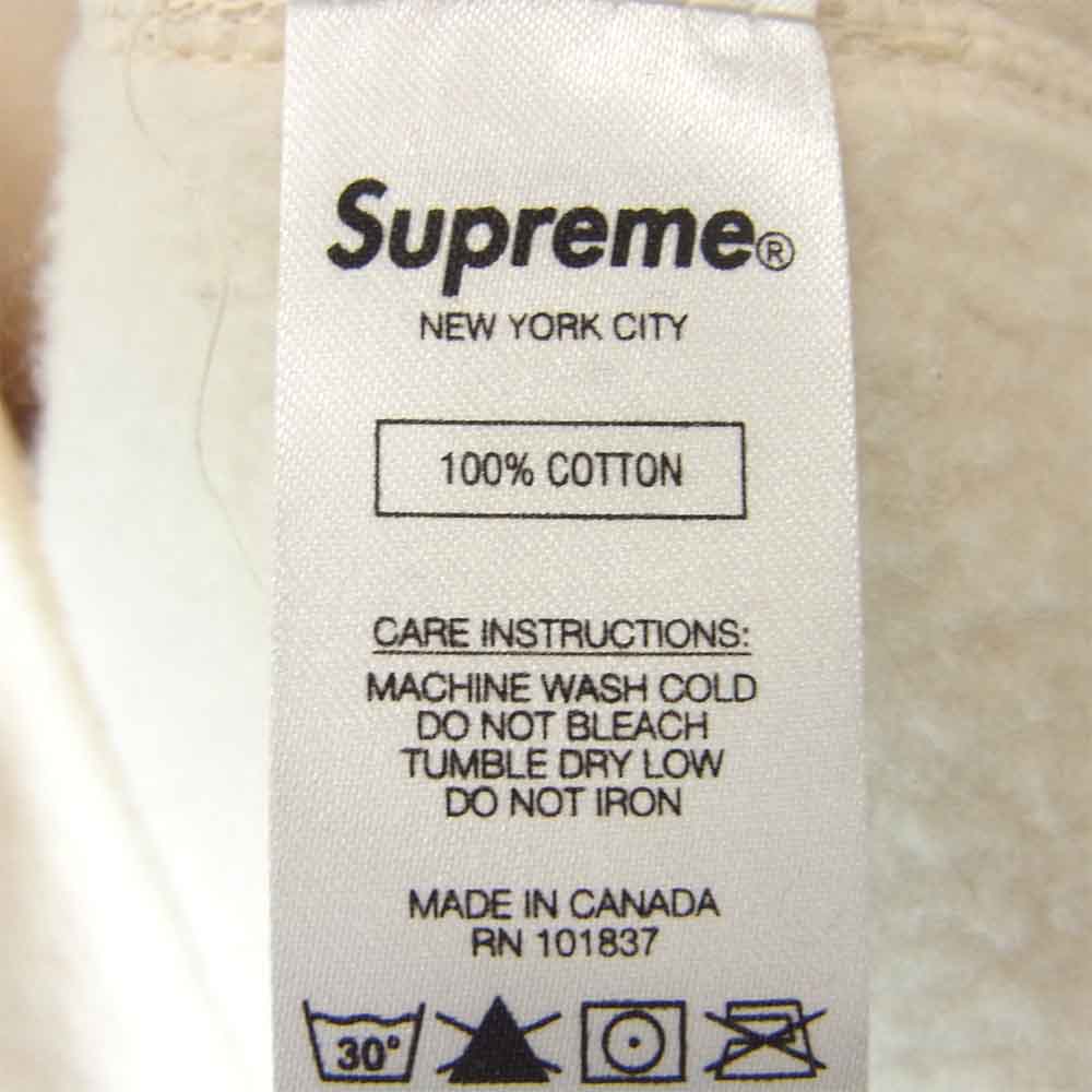 Supreme シュプリーム 20AW Cross Box Logo Hooded Sweatshirt Natural ボックスロゴ フーディー スウェット ベージュ系 S【新古品】【未使用】【中古】