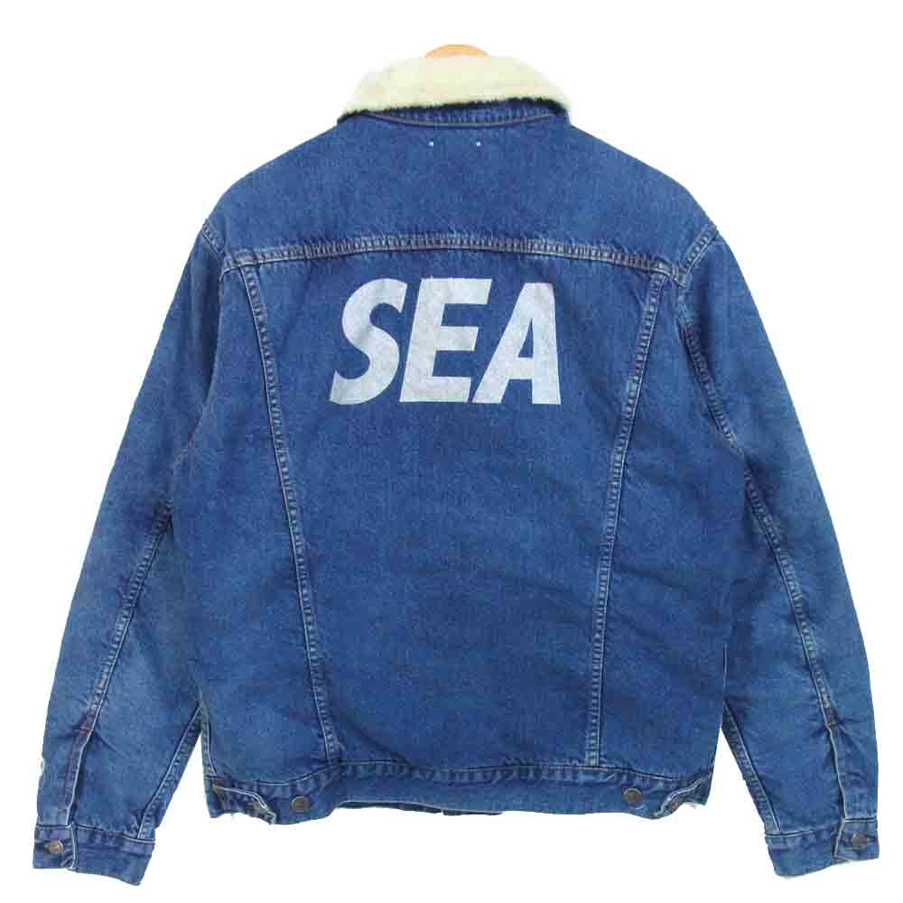 マインデニム 20MND-WAS001 × ウィンダンシー WIND AND SEA DENIM BOA GJKT ボア インディゴブルー系 4【新古品】【未使用】【中古】