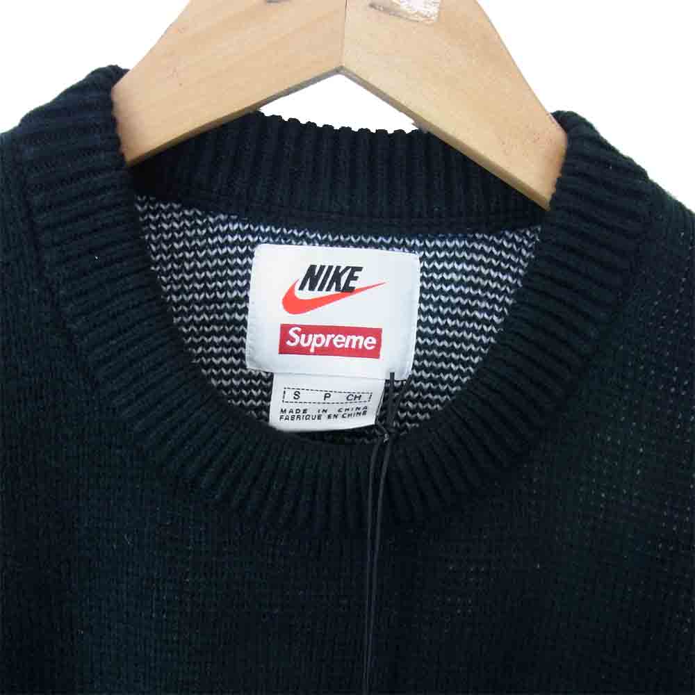 Supreme シュプリーム 19SS × ナイキ NIKE Swoosh Sweater スウォッシュ セーター ニット ブラック系【新古品】【未使用】【中古】
