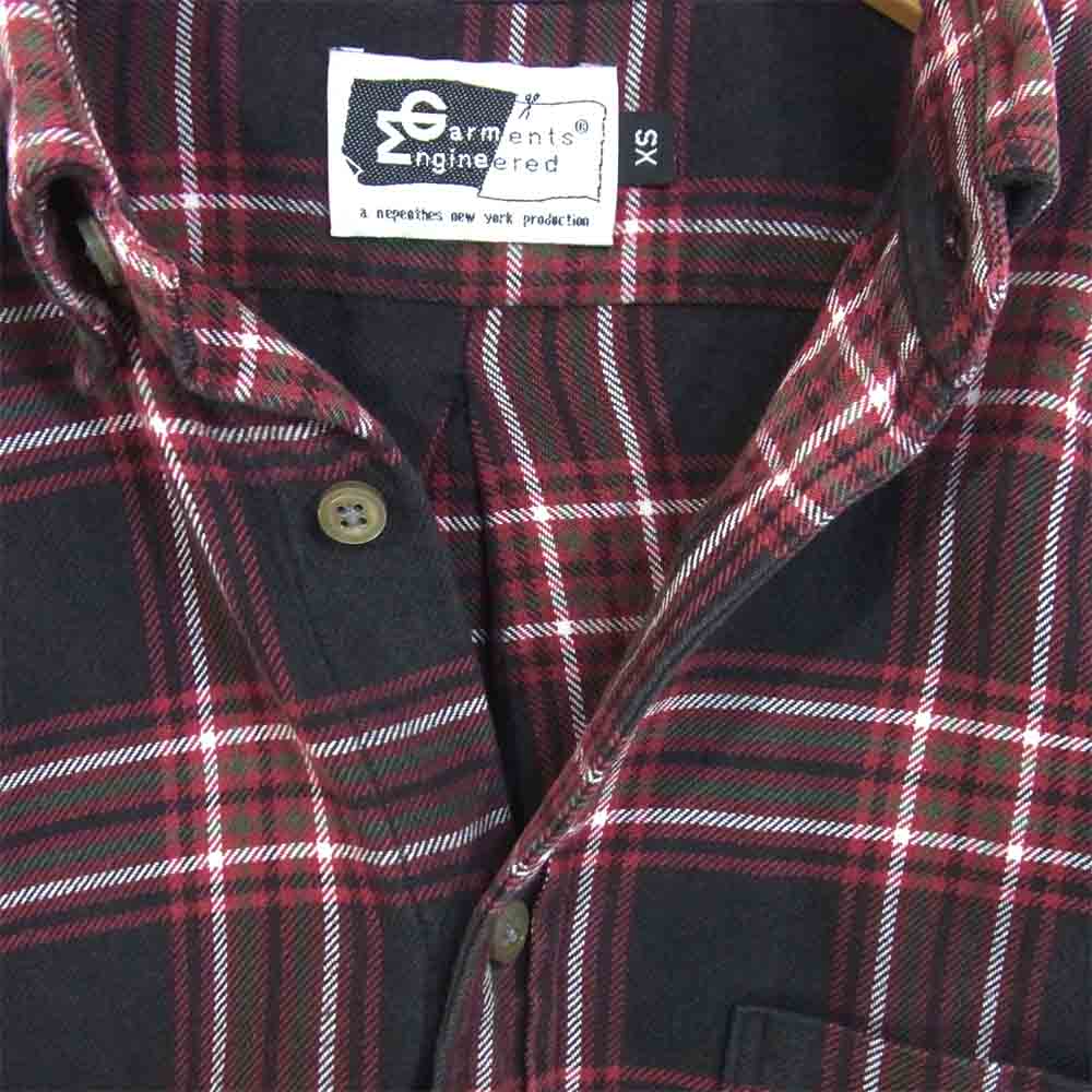Engineered Garments エンジニアードガーメンツ Work Shirt ワーク チェック レッド系 XS【中古】