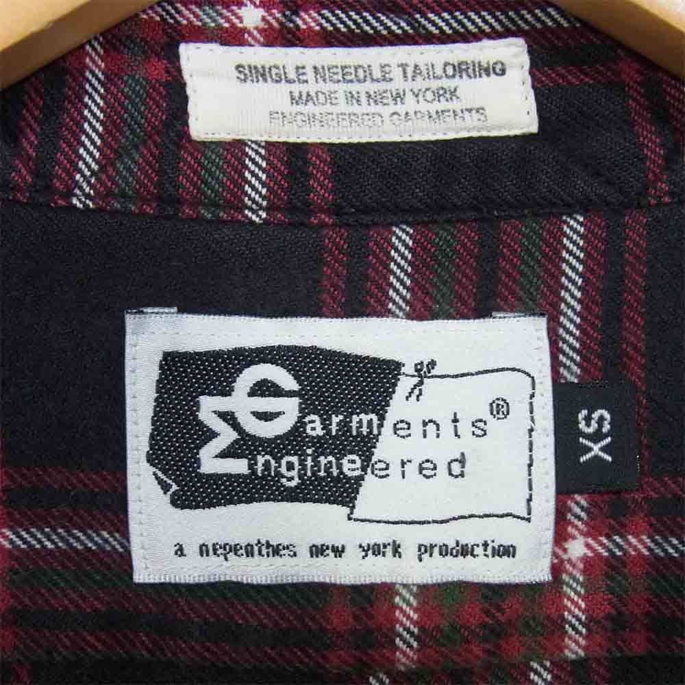 Engineered Garments エンジニアードガーメンツ Work Shirt ワーク チェック レッド系 XS【中古】