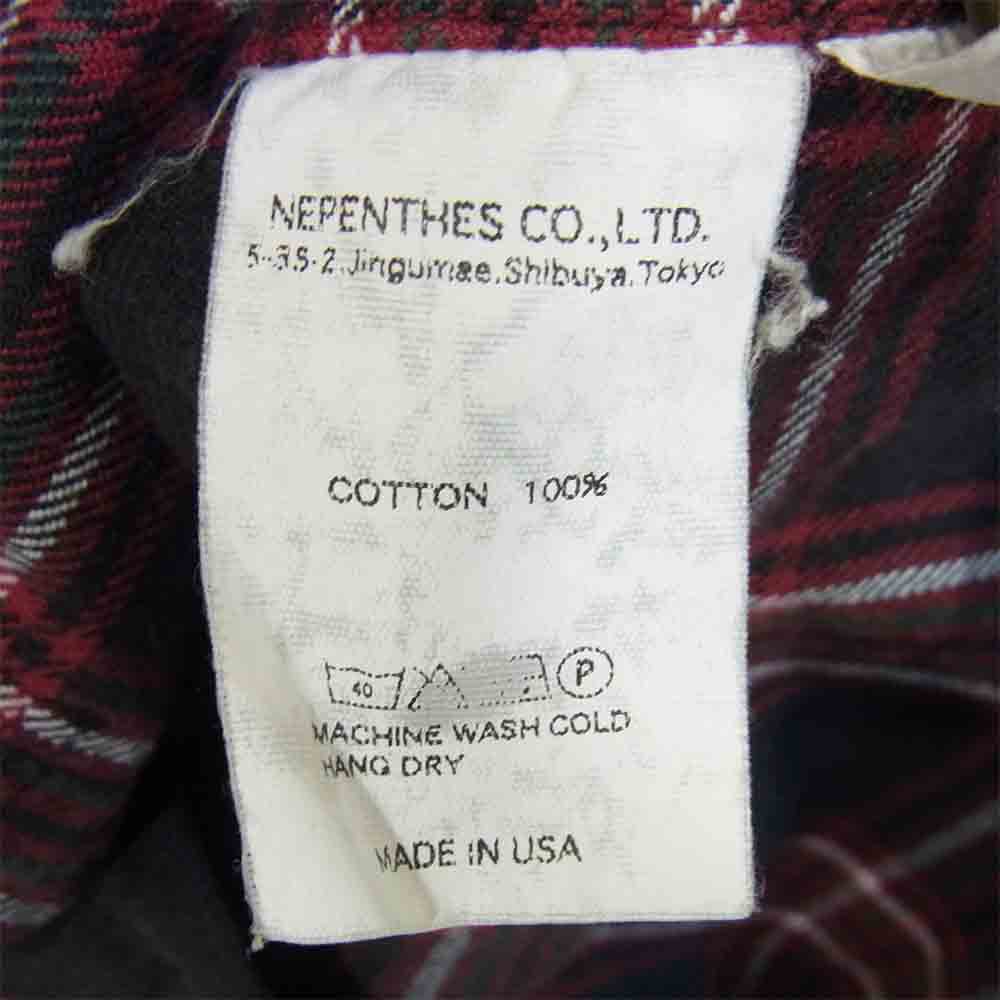 Engineered Garments エンジニアードガーメンツ Work Shirt ワーク チェック レッド系 XS【中古】