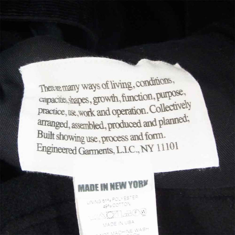 Engineered Garments エンジニアードガーメンツ Madison Parka Fake Melton マディソンパーカー ブラック系 XS【美品】【中古】