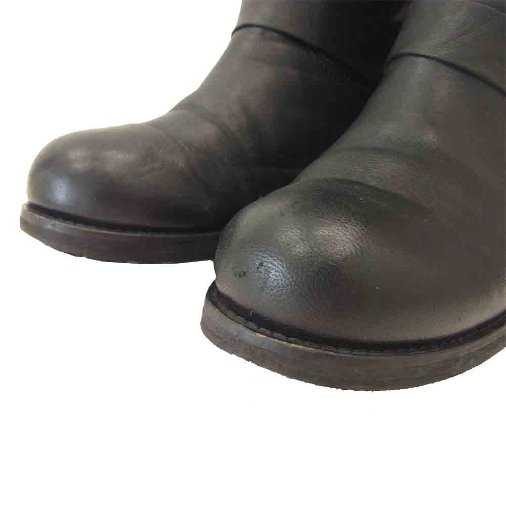 JIMMY CHOO ジミーチュウ BIKER LEATHER バイカー レザー ブラック系 37.5【中古】