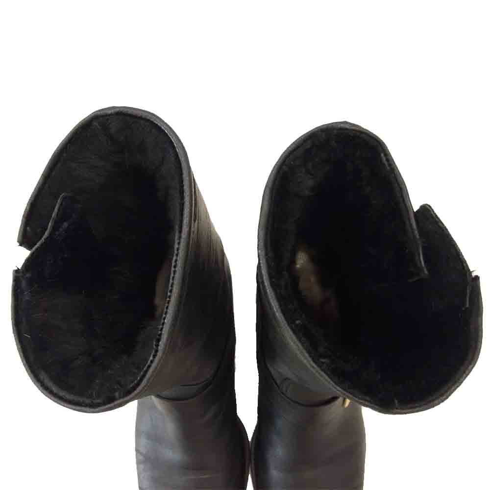 JIMMY CHOO ジミーチュウ BIKER LEATHER バイカー レザー ブラック系 37.5【中古】