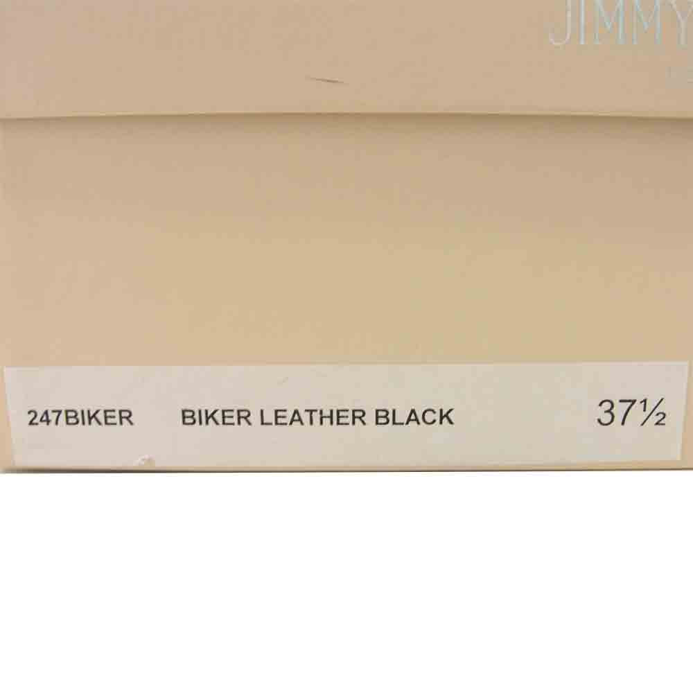 JIMMY CHOO ジミーチュウ BIKER LEATHER バイカー レザー ブラック系 37.5【中古】