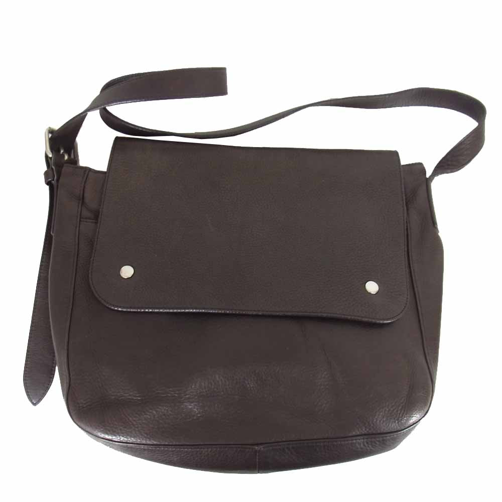MARGARET HOWELL マーガレットハウエル レザー ショルダー バッグ ブラウン系【中古】