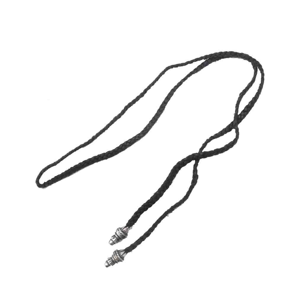 CHROME HEARTS クロムハーツ（原本無） 革紐 ボロチップ レザー ブレード ブラック系【中古】