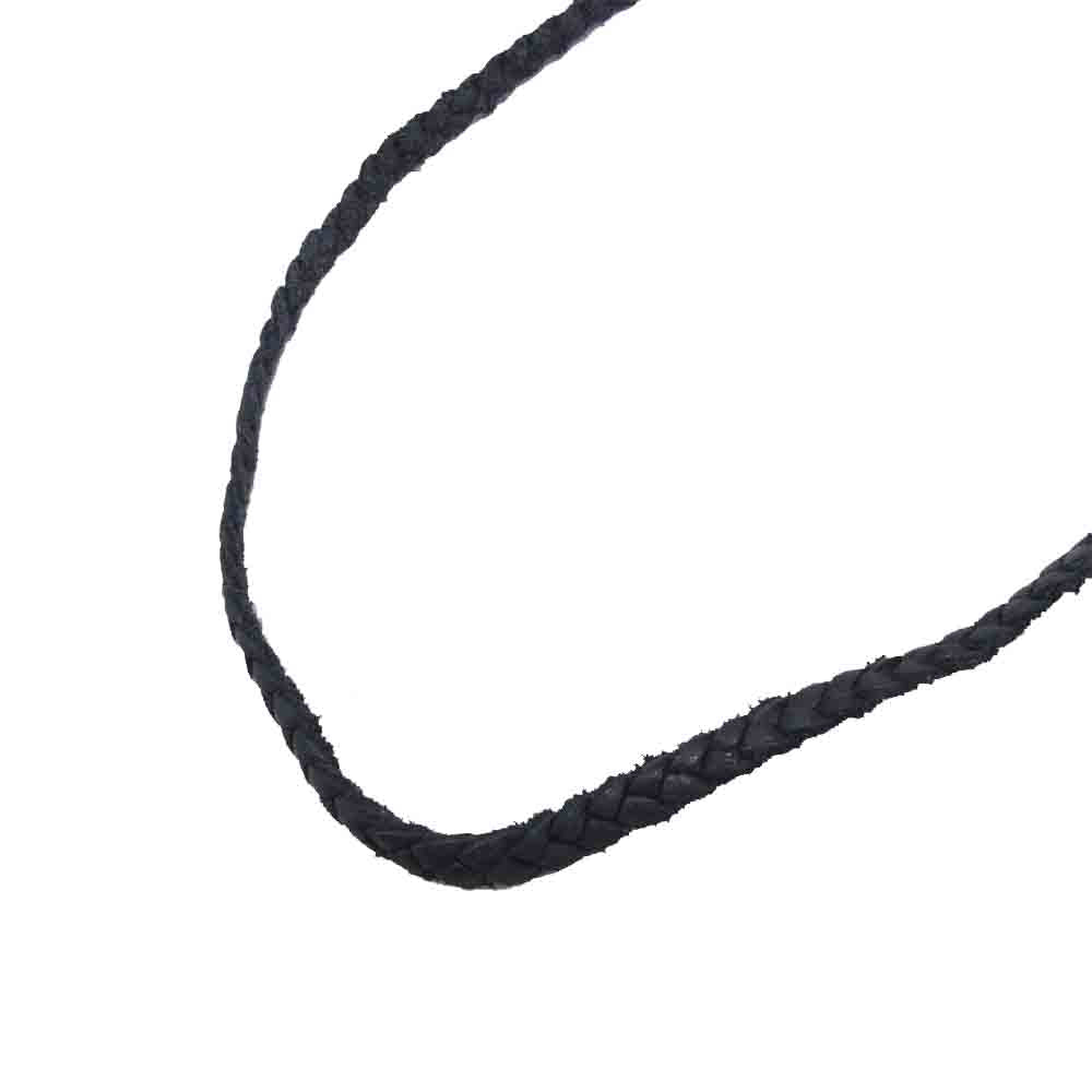CHROME HEARTS クロムハーツ（原本無） 革紐 ボロチップ レザー ブレード ブラック系【中古】