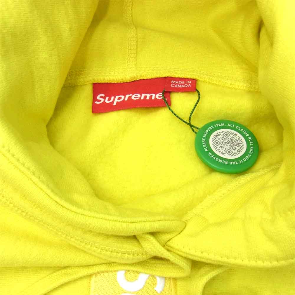 Supreme シュプリーム 20aw cross box logo hooded sweatshirt クロス ボックス ロゴ フーデッドスウェットシャツ プルオーバー イエロー系 M【極上美品】【中古】