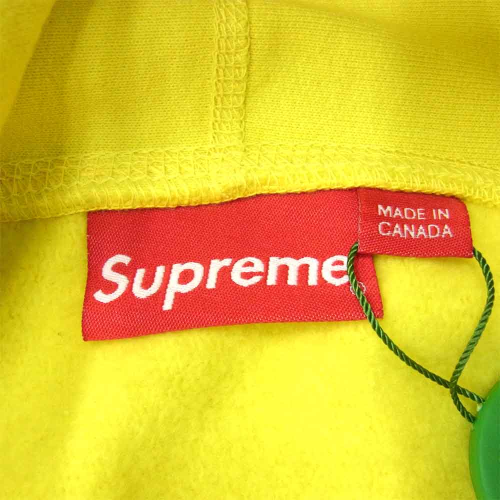 Supreme シュプリーム 20aw cross box logo hooded sweatshirt クロス ボックス ロゴ フーデッドスウェットシャツ プルオーバー イエロー系 M【極上美品】【中古】