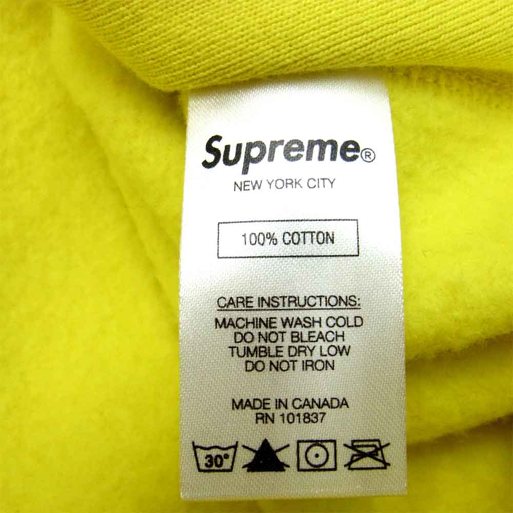 Supreme シュプリーム 20aw cross box logo hooded sweatshirt クロス ボックス ロゴ フーデッドスウェットシャツ プルオーバー イエロー系 M【極上美品】【中古】