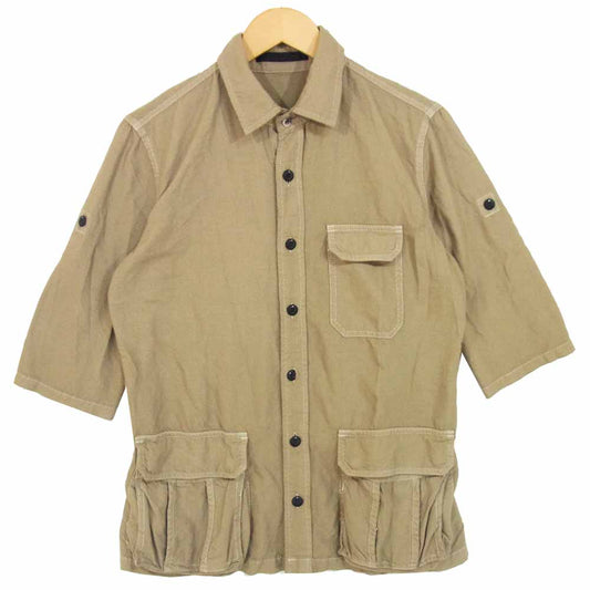 ROAR ロアー 半袖シャツ ポケット 日本製 カーキ系 2【中古】