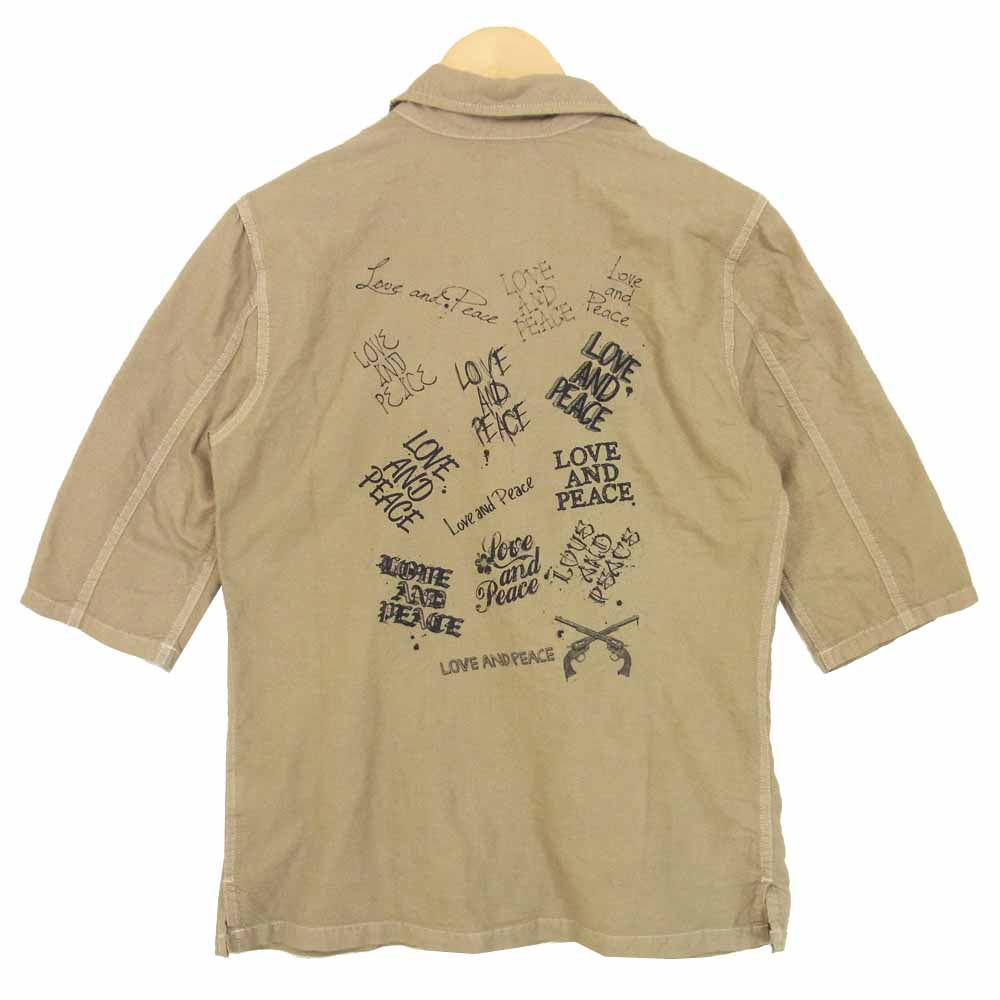 ROAR ロアー 半袖シャツ ポケット 日本製 カーキ系 2【中古】
