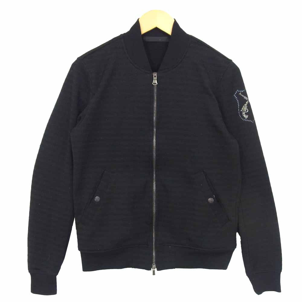 ROAR ロアー ボーダー ブルゾン ジップアップ ブラック系 2【中古】