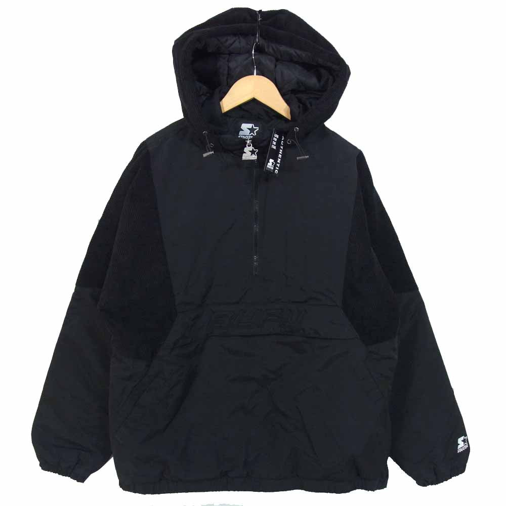 スターター BUFU NYLON ANORACK コーデュロイ 切替 ナイロン アノラックパーカー ブラック系 XX【新古品】【未使用】【中古】