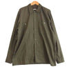 COMOLI コモリ 18AW N03-02004 open collar shirt オープンカラーシャツ OLIVE カーキ系 2【中古】