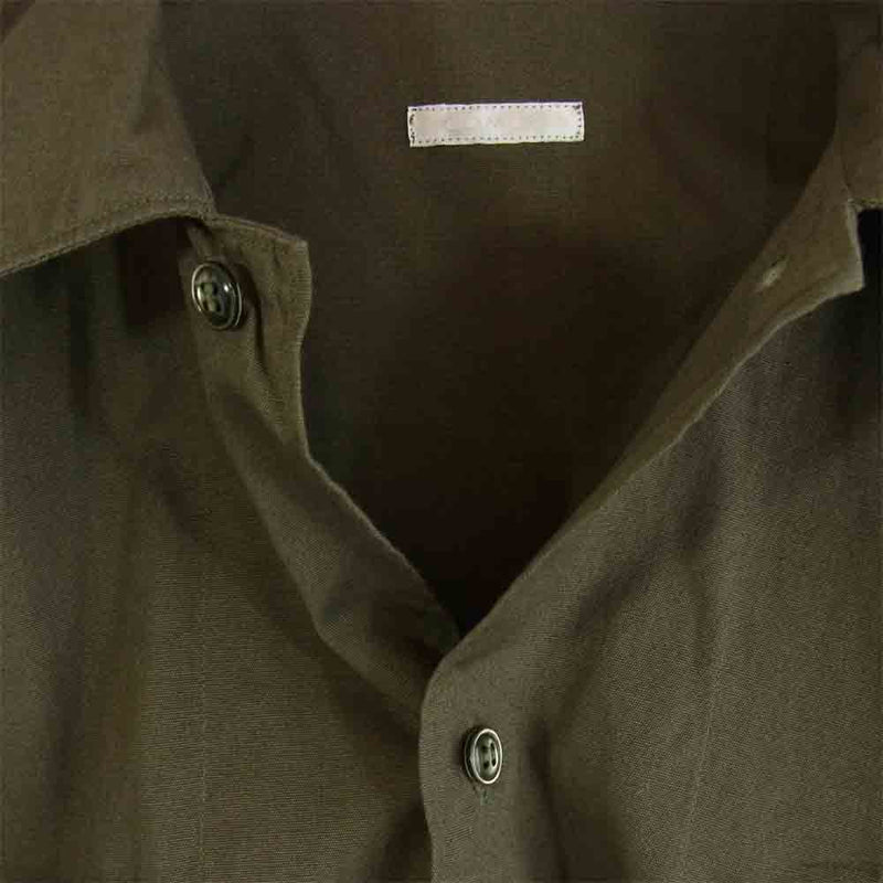 COMOLI コモリ 18AW N03-02004 open collar shirt オープンカラーシャツ OLIVE カーキ系 2【中古】
