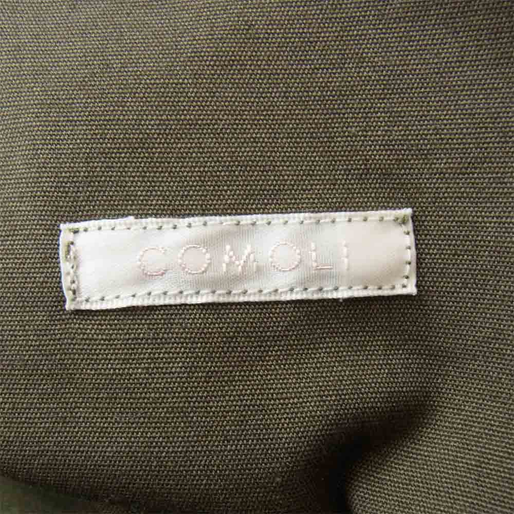 COMOLI コモリ 18AW N03-02004 open collar shirt オープンカラーシャツ OLIVE カーキ系 2【中古】