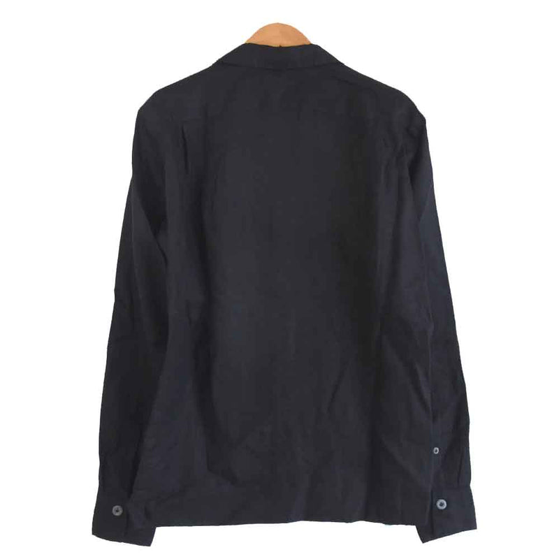 ジャンネット 0103-845CARA2P NEWCARAIBI リネン オープンカラー シャツ ジャケット ブラック系 XS【新古品】【未使用】【中古】