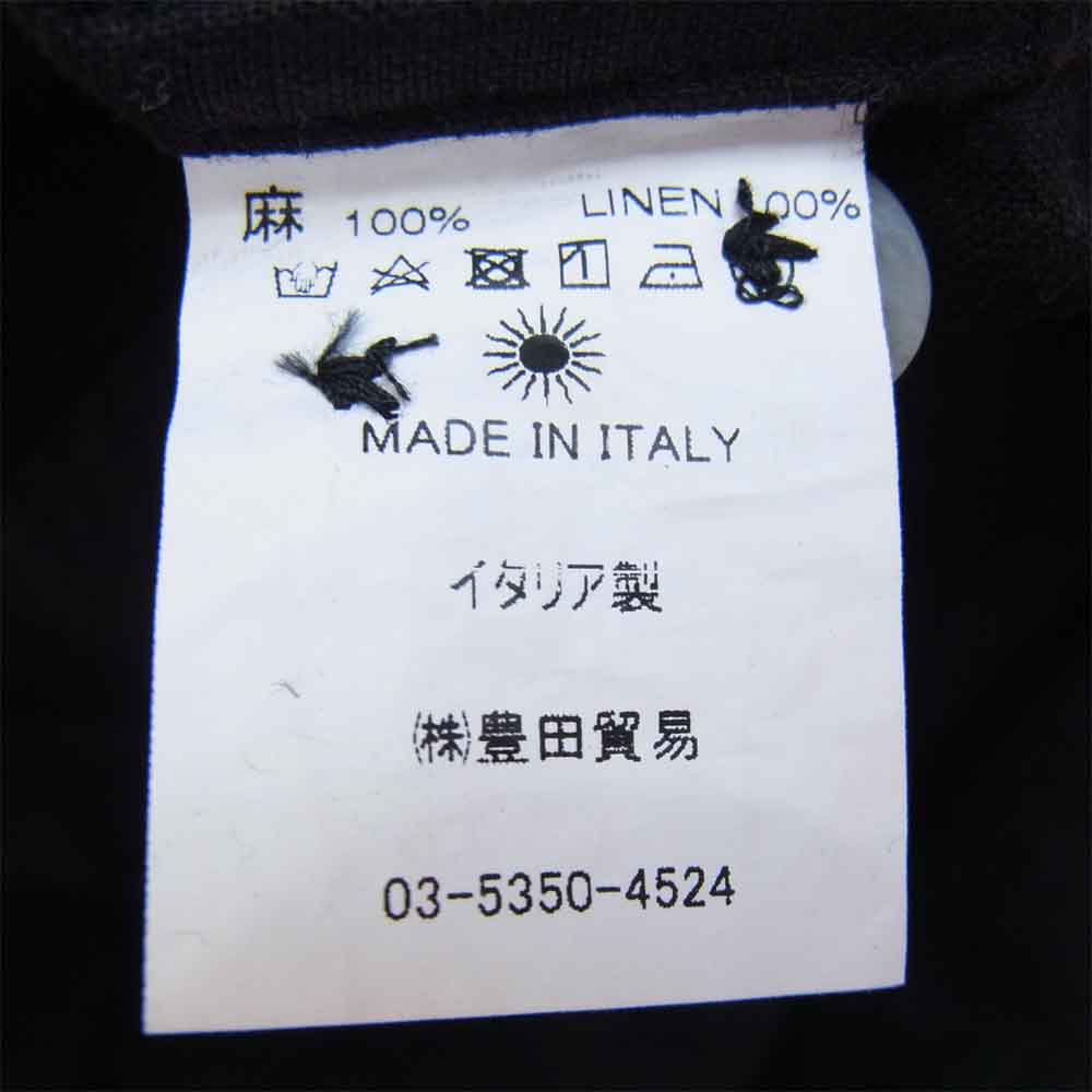 ジャンネット 0103-845CARA2P NEWCARAIBI リネン オープンカラー シャツ ジャケット ブラック系 XS【新古品】【未使用】【中古】