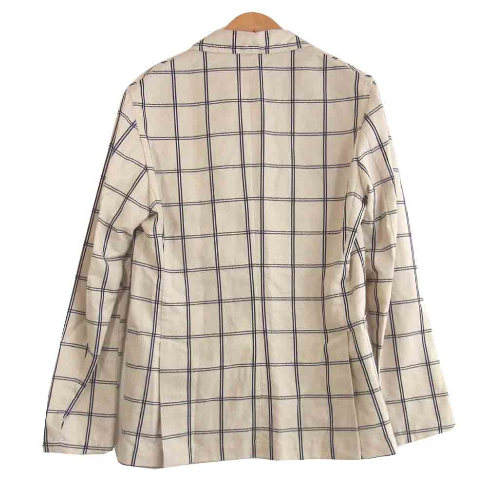 ジャンネット 0103-826CORA CORALLO JACKET ウインドペーン チェック ジャケット ベージュ系 44【新古品】【未使用】【中古】