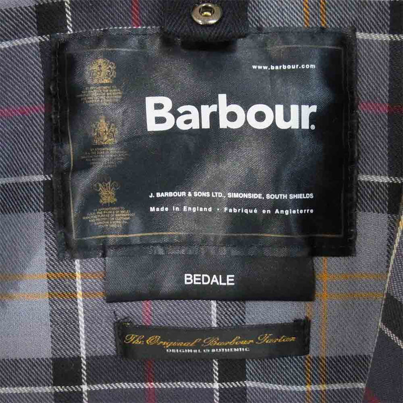 Barbour バブアー 英国製 BEDALE JACKET ビデイル ジャケット ブラック系 36【中古】
