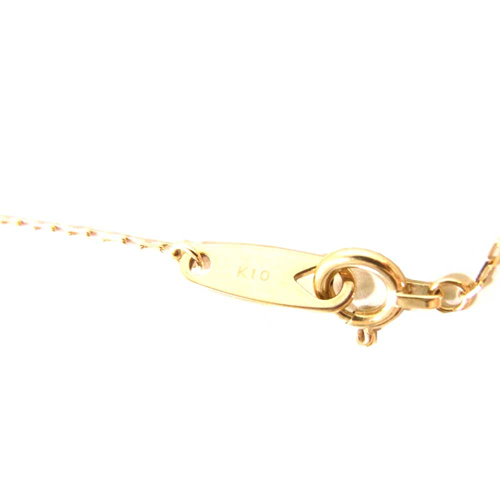 オデュース ヨンドシー 141636123008 K10 イエローゴールド ダイヤ ネックレス ゴールド系【美品】【中古】