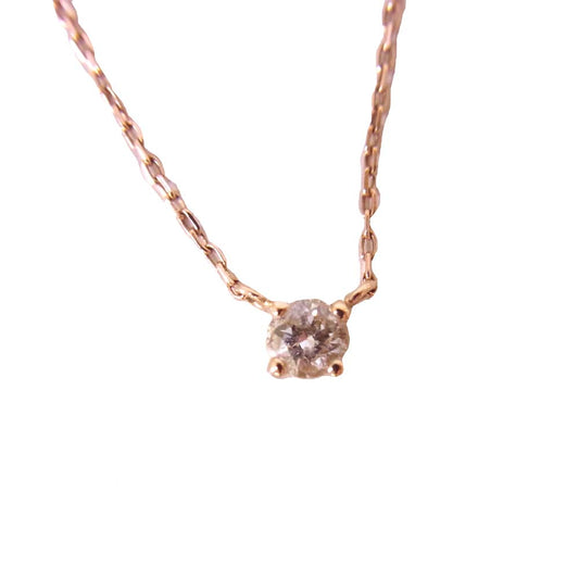 ヨンドシー 151336123117 K10 ピンクゴールド ダイヤ ネックレス ゴールド系【美品】【中古】