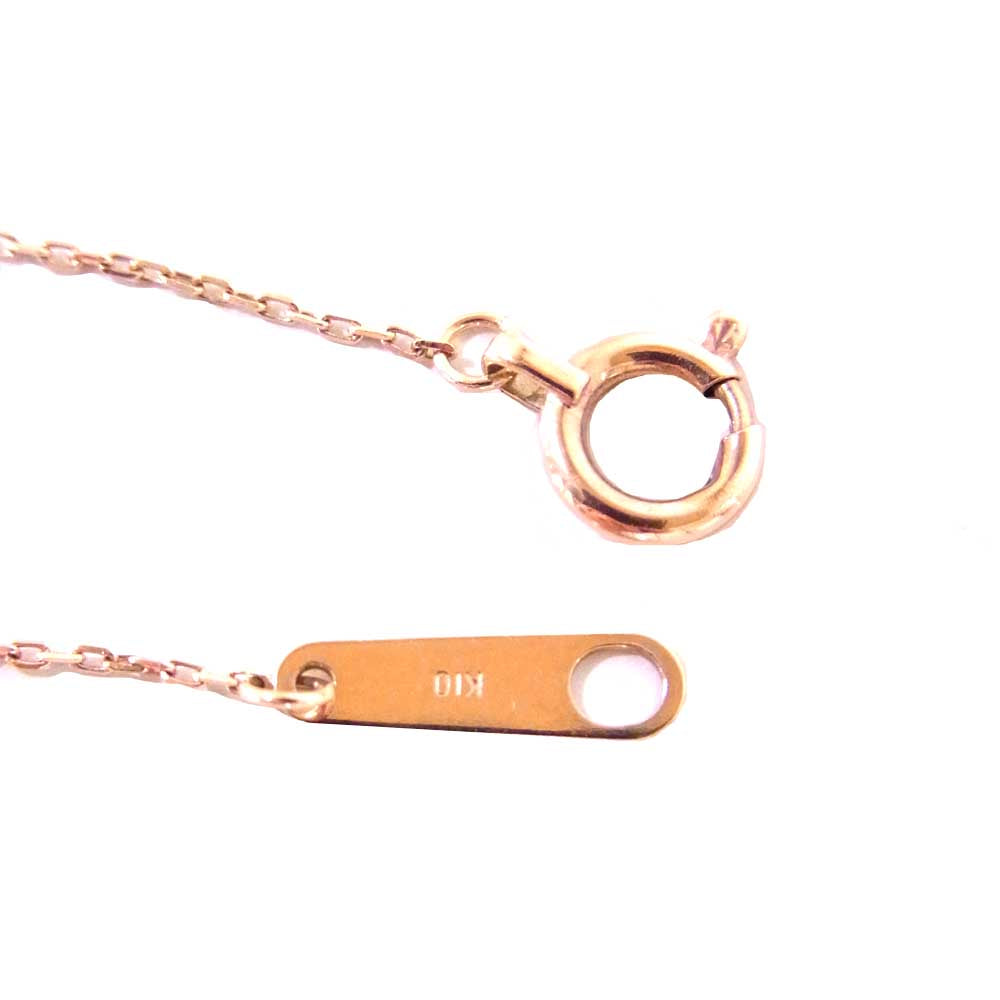 ヨンドシー 151336123117 K10 ピンクゴールド ダイヤ ネックレス ゴールド系【美品】【中古】