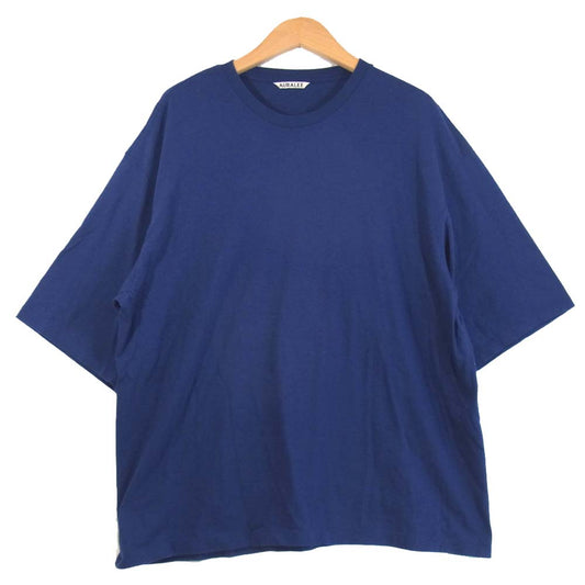 AURALEE オーラリー A9ST02ST SEAMLESS CREW NECK HALF SLEEVED TEE クルーネック 半袖 Tシャツ ネイビー系 4【中古】
