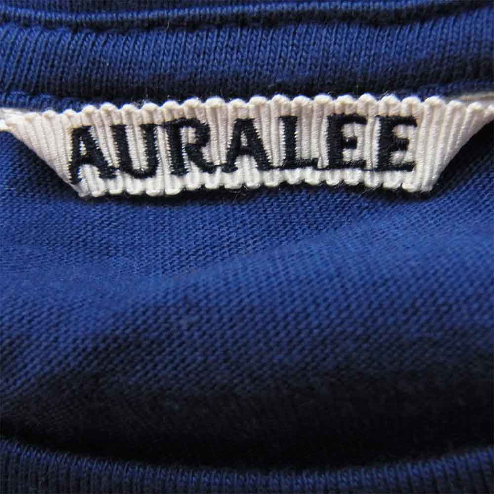 AURALEE オーラリー A9ST02ST SEAMLESS CREW NECK HALF SLEEVED TEE クルーネック 半袖 Tシャツ ネイビー系 4【中古】