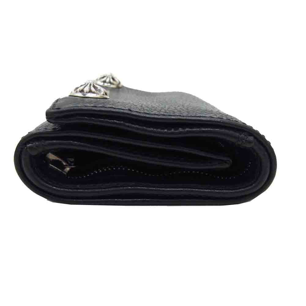 CHROME HEARTS クロムハーツ（原本無） 3FOLD 3フォールド レザー ウォレット 財布 ブラック系【中古】
