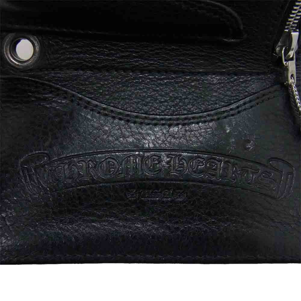 CHROME HEARTS クロムハーツ（原本無） 3FOLD 3フォールド レザー ウォレット 財布 ブラック系【中古】