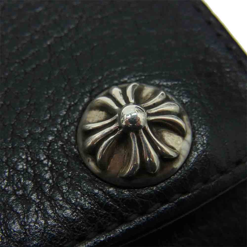 CHROME HEARTS クロムハーツ（原本無） 3FOLD 3フォールド レザー ウォレット 財布 ブラック系【中古】