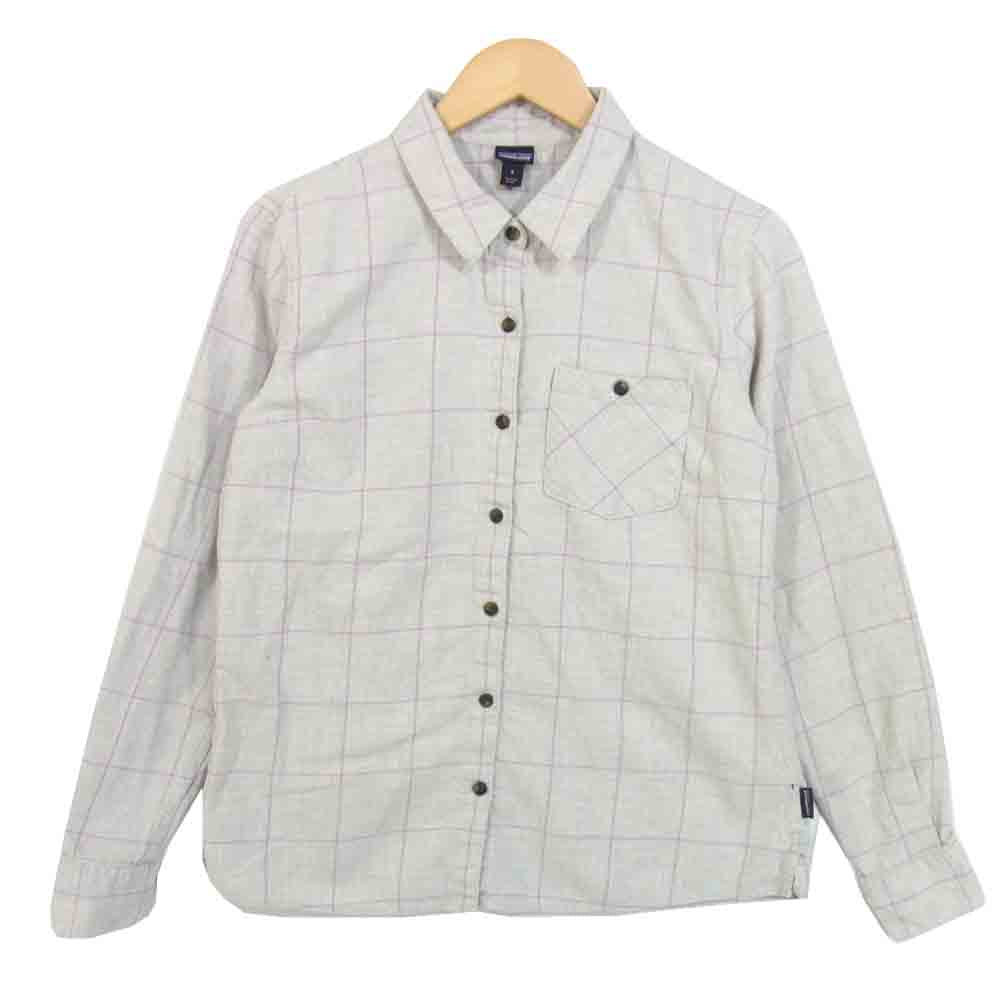 patagonia パタゴニア 53875 ウィメンズ ヘイウッド フランネル シャツ グレージュ系 6【中古】
