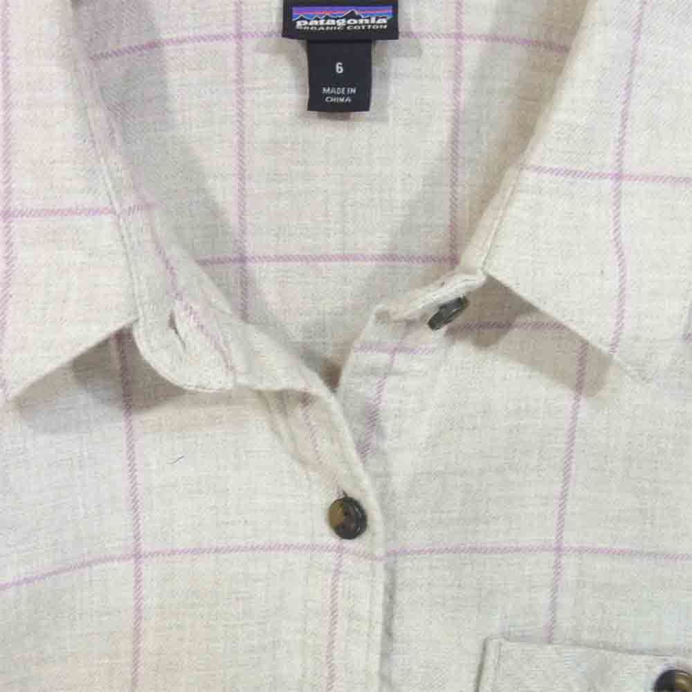 patagonia パタゴニア 53875 ウィメンズ ヘイウッド フランネル シャツ グレージュ系 6【中古】