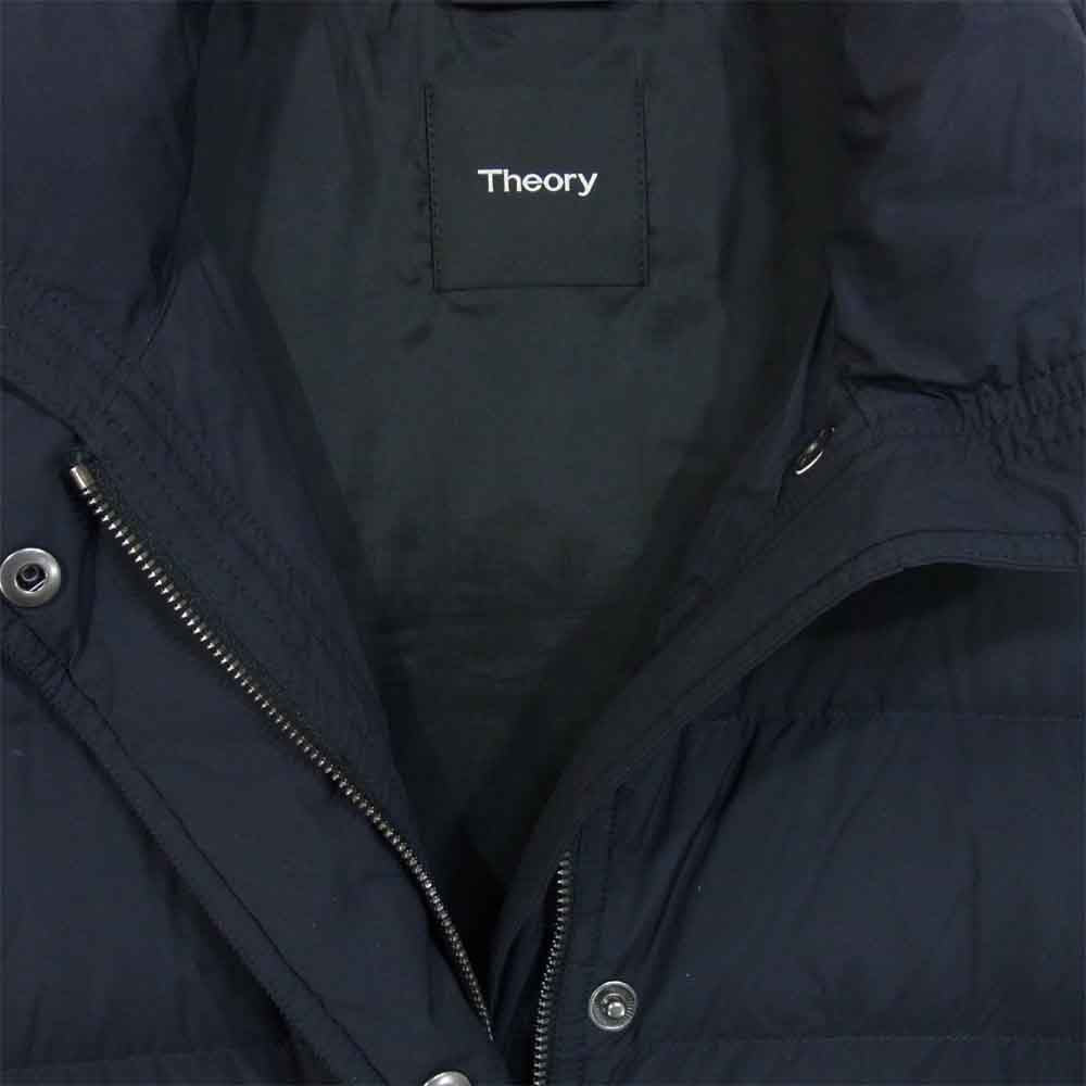 theory セオリー サイドスリットファスナー ダウン コート ダークネイビー系 S【美品】【中古】