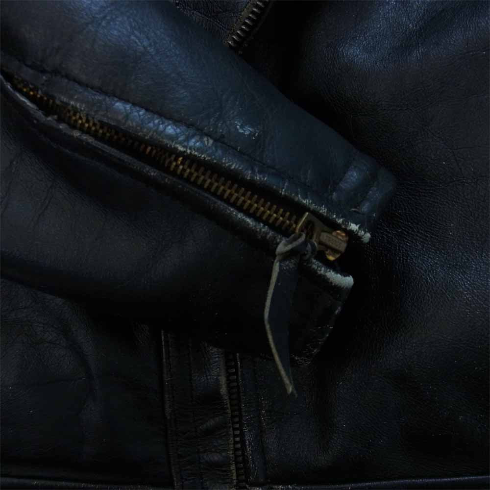 LANGLITZ LEATHERS ラングリッツレザーズ コロンビア ムートン 襟 ダブル ライダース ジャケット ブラック系 表記なし【中古】
